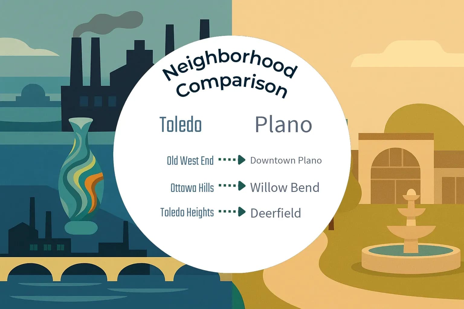 Toledo vs Plano Neighborhood Comparison