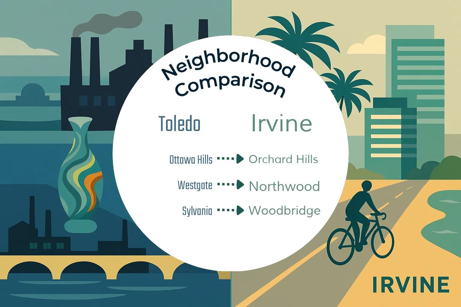 Toledo vs Irvine Neighborhood Comparison