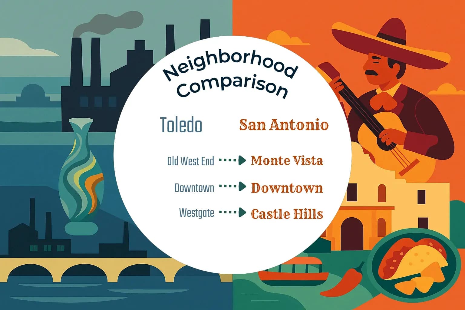 Toledo vs San Antonio Neighborhood Comparison