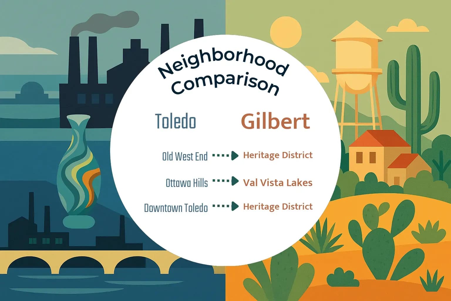 Toledo vs Gilbert Neighborhood Comparison