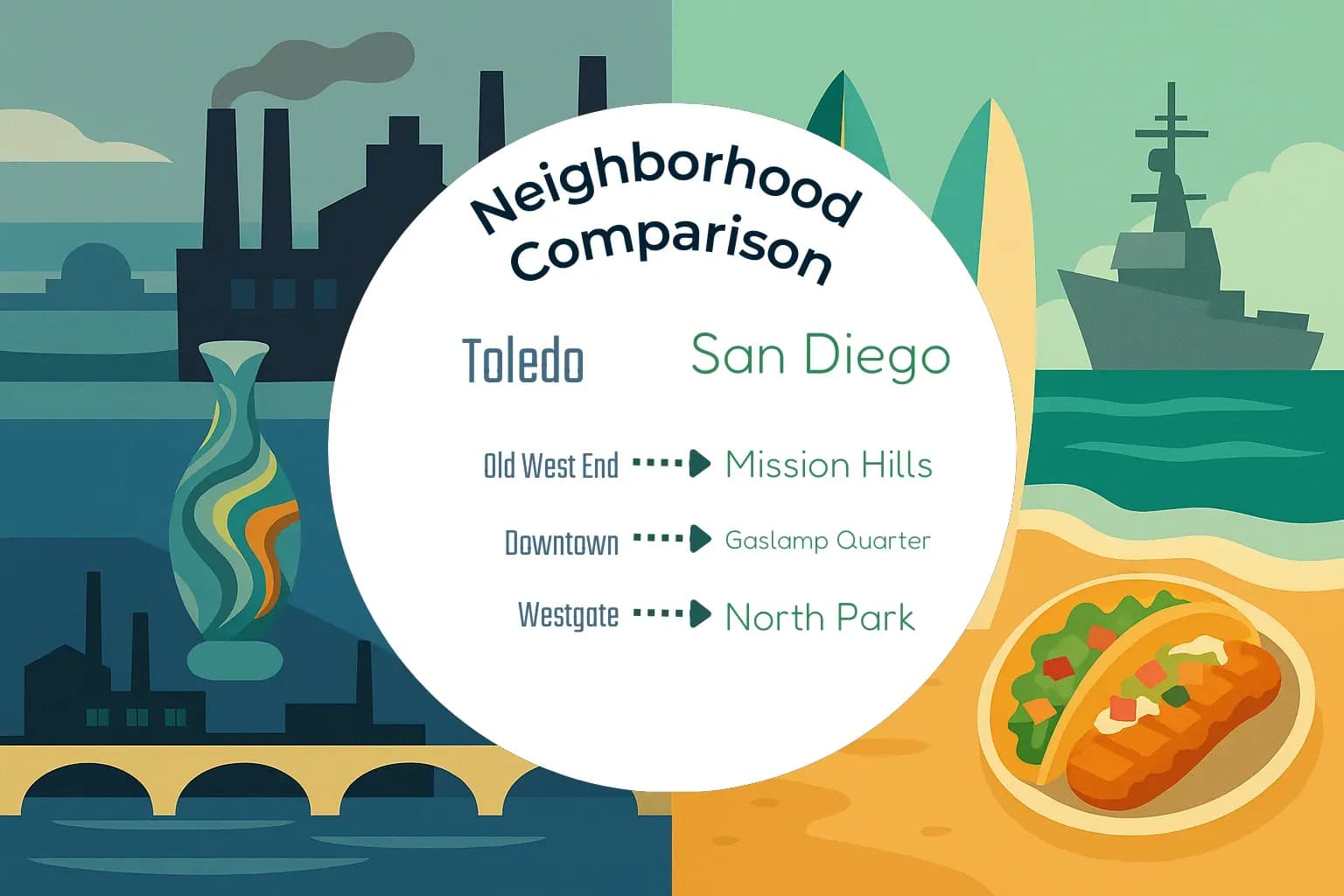 Toledo vs San Diego Neighborhood Comparison