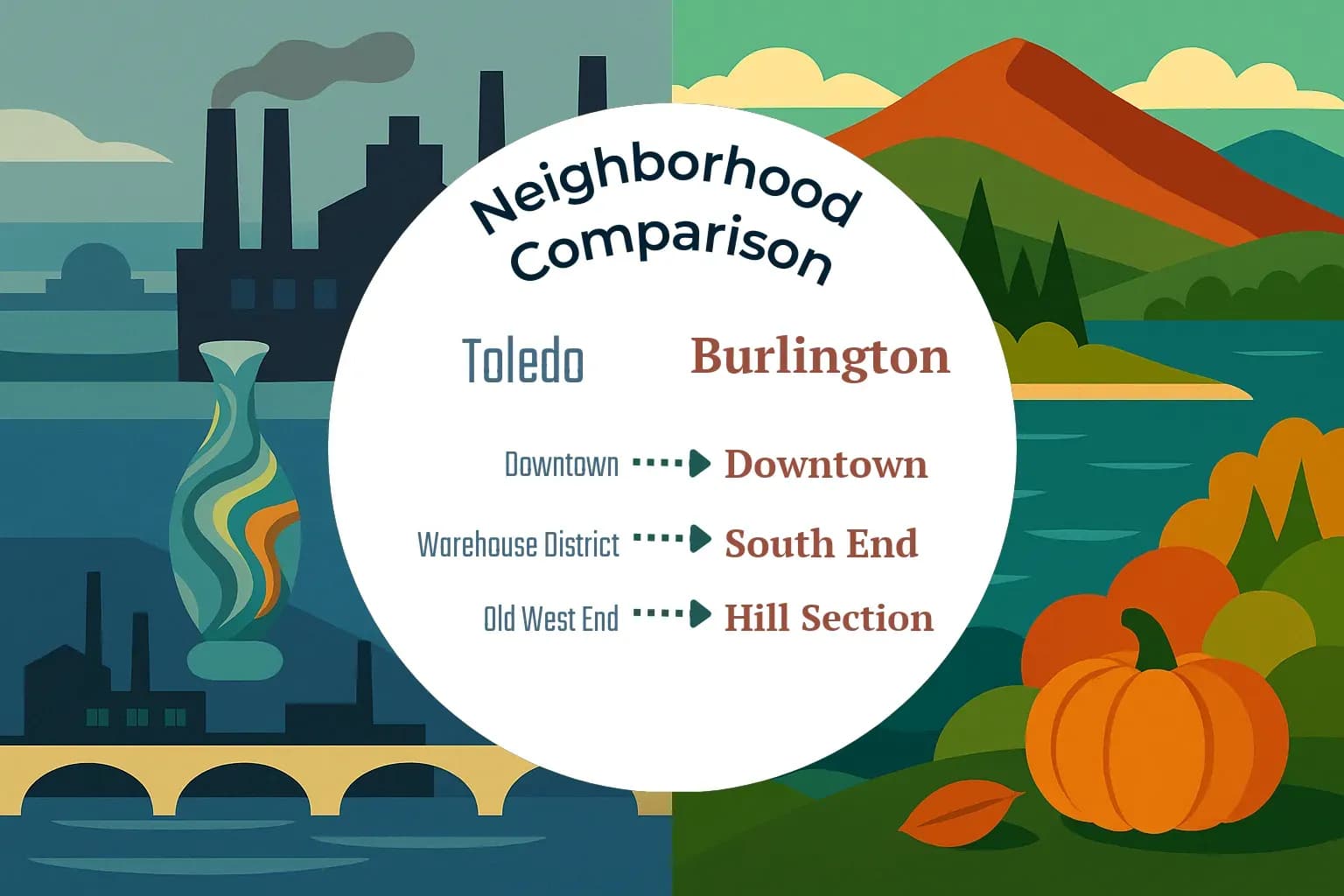 Toledo vs Burlington Neighborhood Comparison