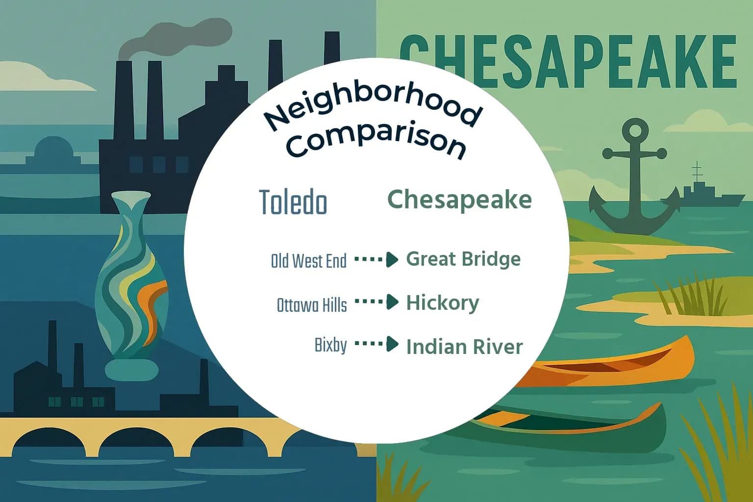 Toledo vs Chesapeake Neighborhood Comparison