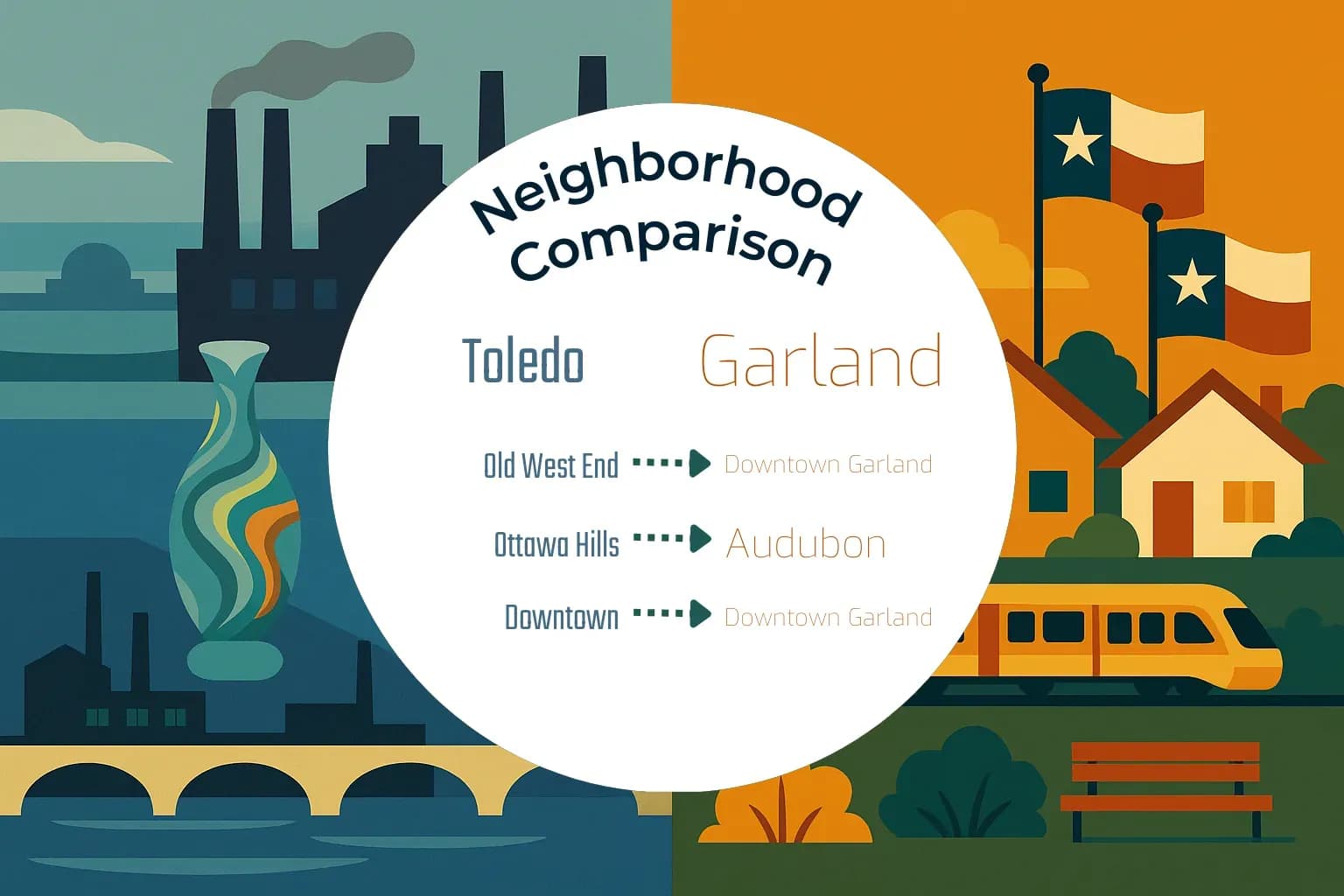 Toledo vs Garland Neighborhood Comparison