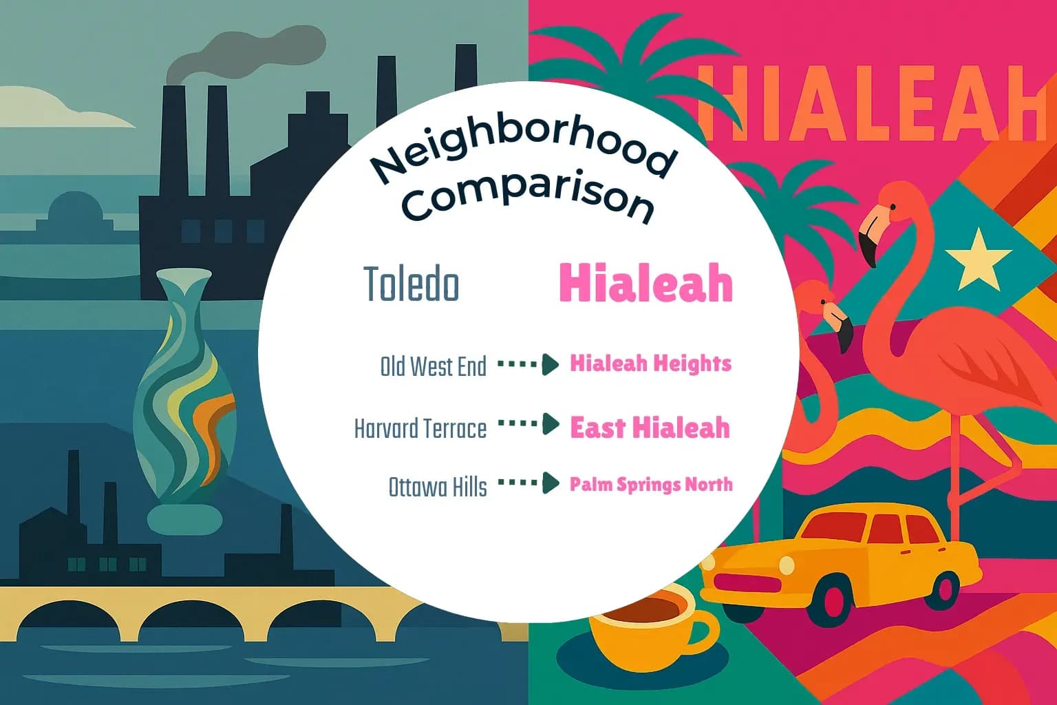 Toledo vs Hialeah Neighborhood Comparison