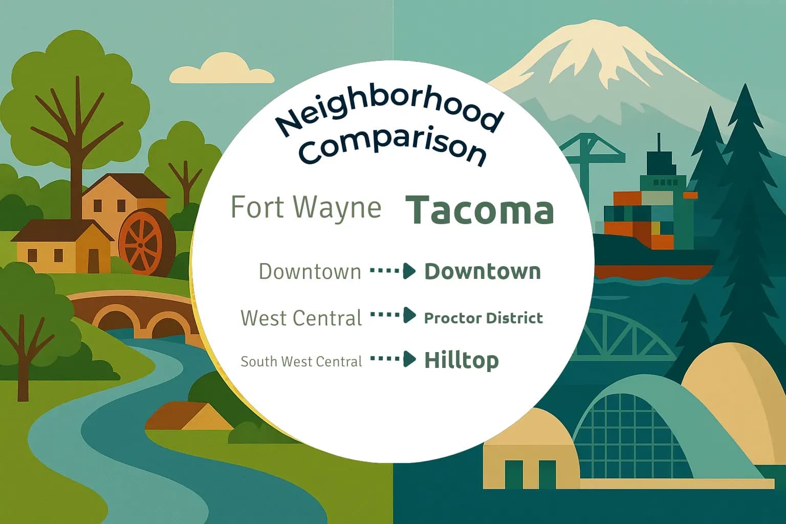 Fort Wayne vs Tacoma Neighborhood Comparison