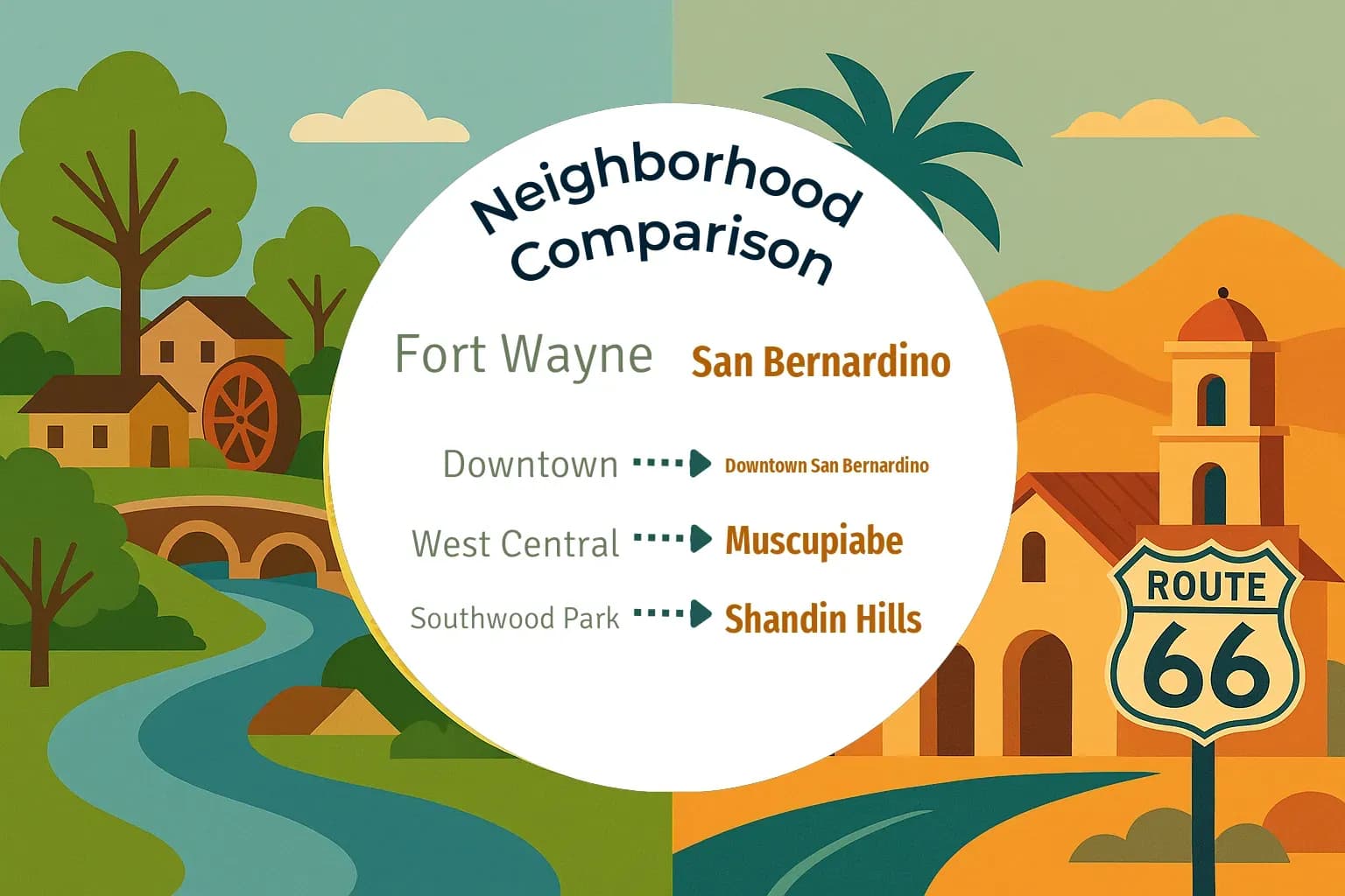Fort Wayne vs San Bernardino Neighborhood Comparison