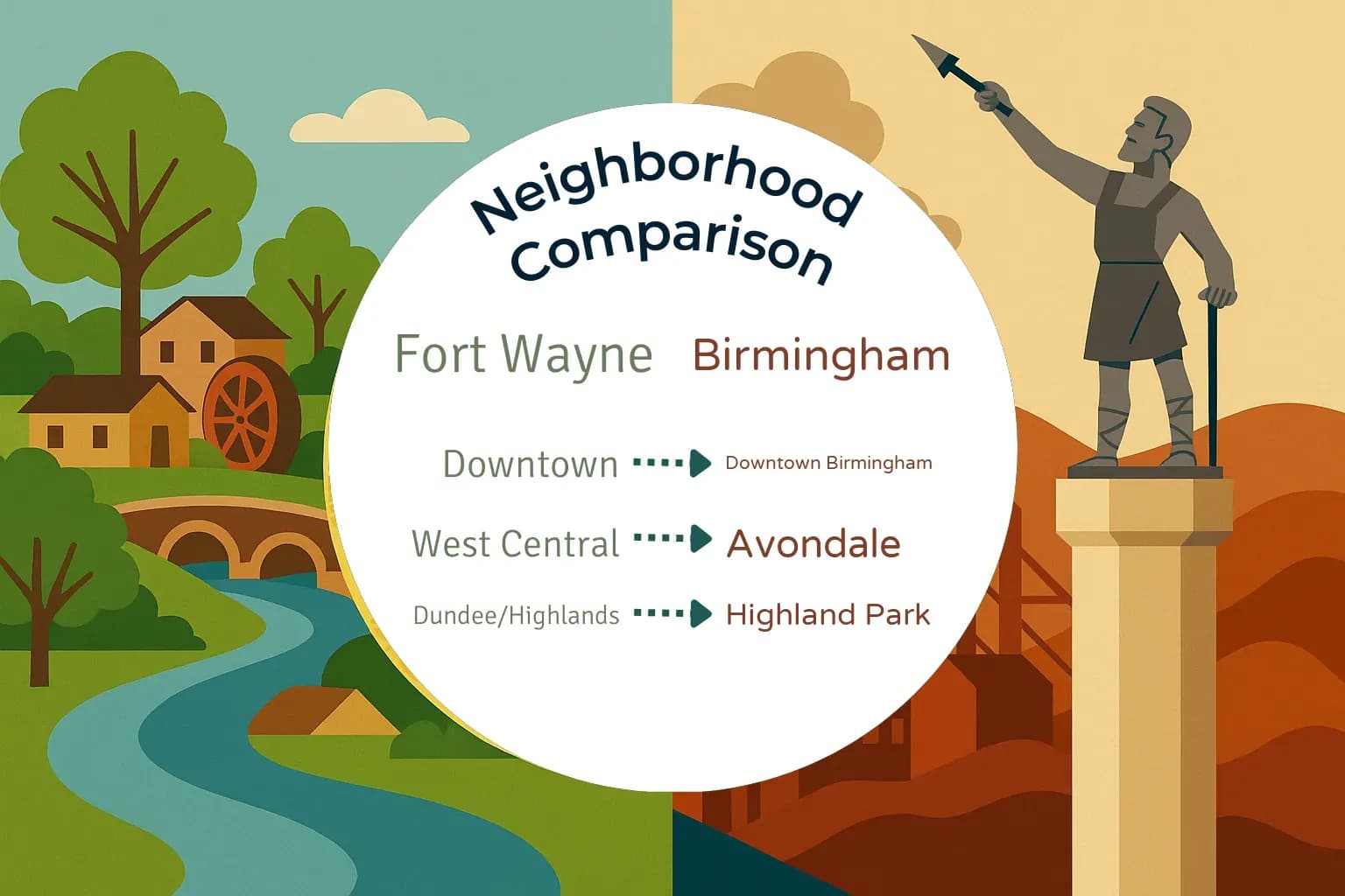 Fort Wayne vs Birmingham Neighborhood Comparison