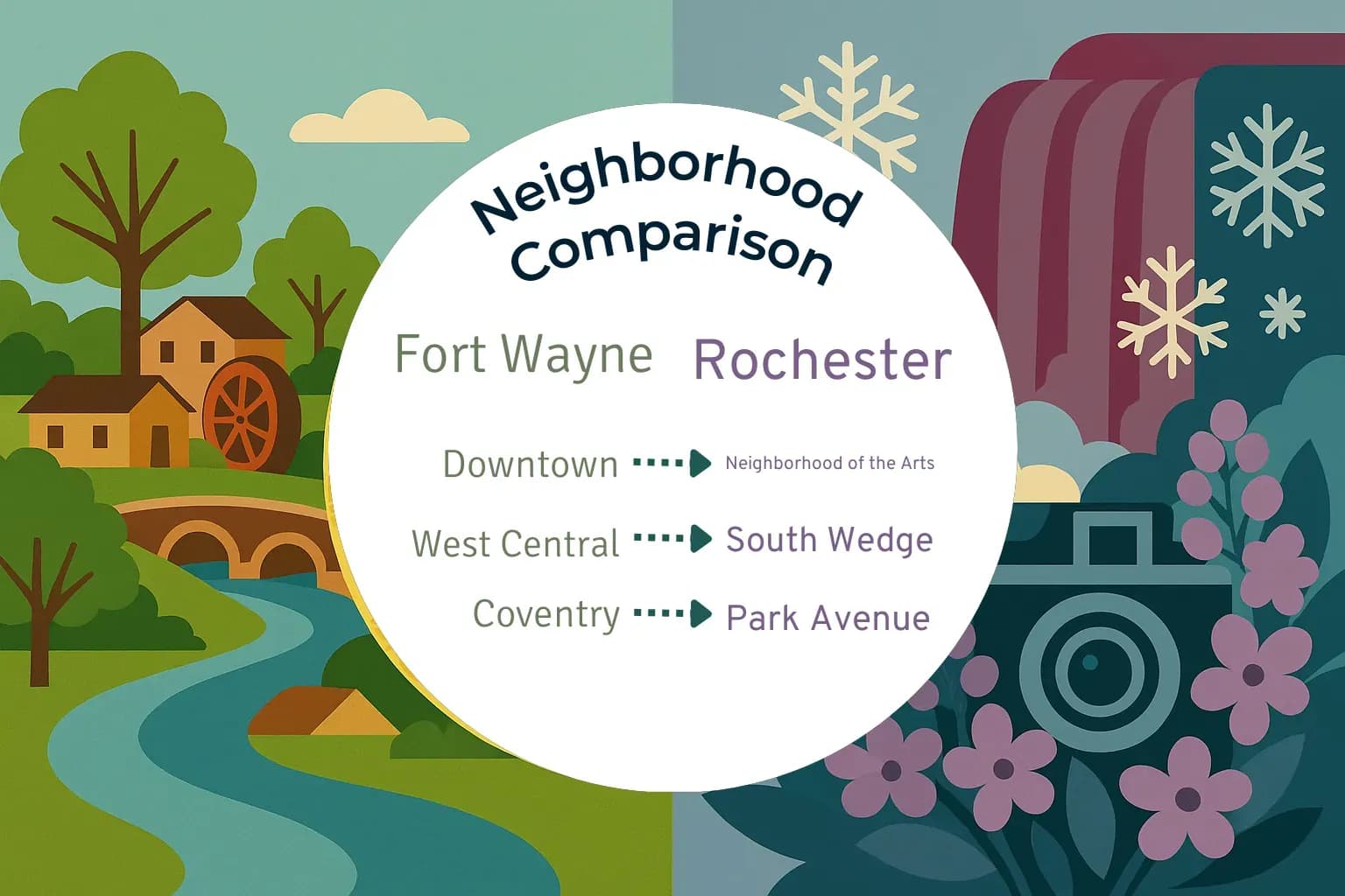 Fort Wayne vs Rochester Neighborhood Comparison