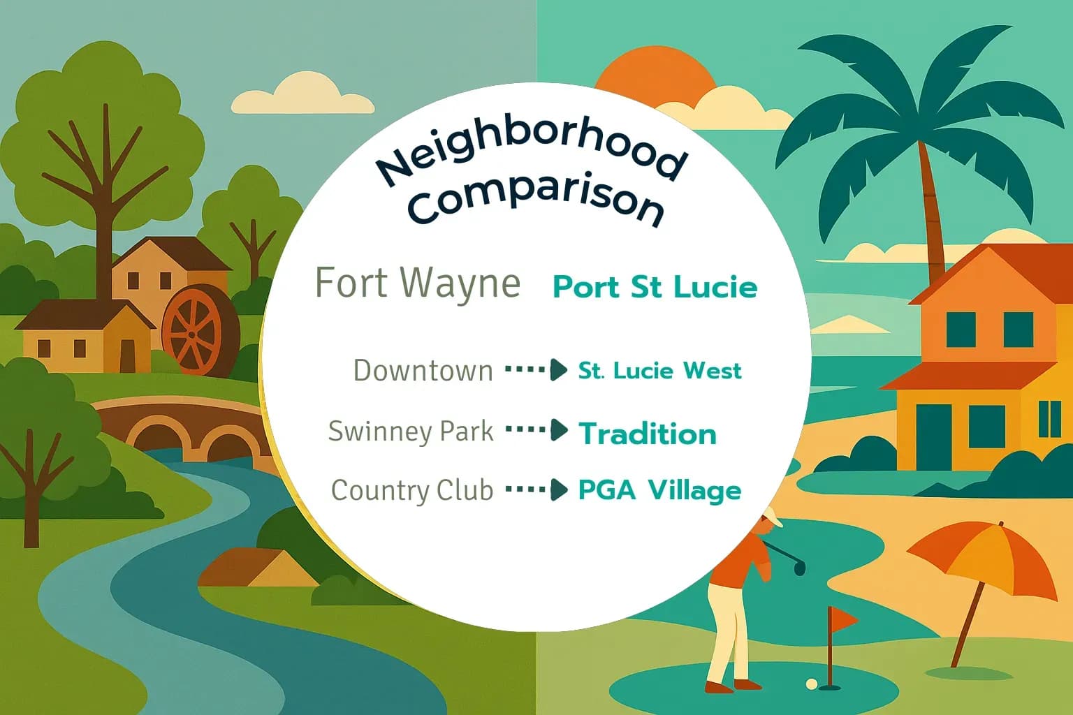 Fort Wayne vs Port St. Lucie Neighborhood Comparison
