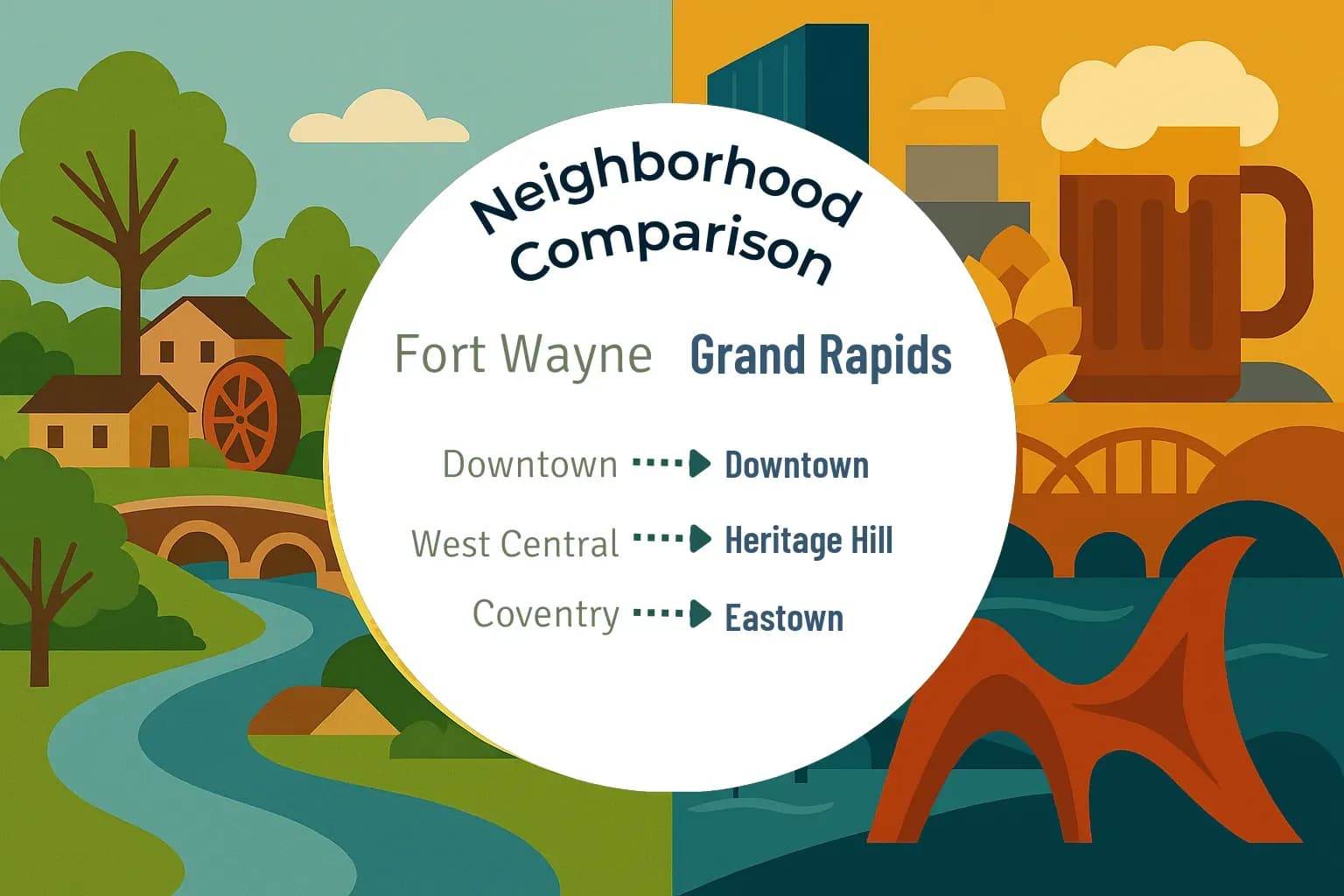 Fort Wayne vs Grand Rapids Neighborhood Comparison