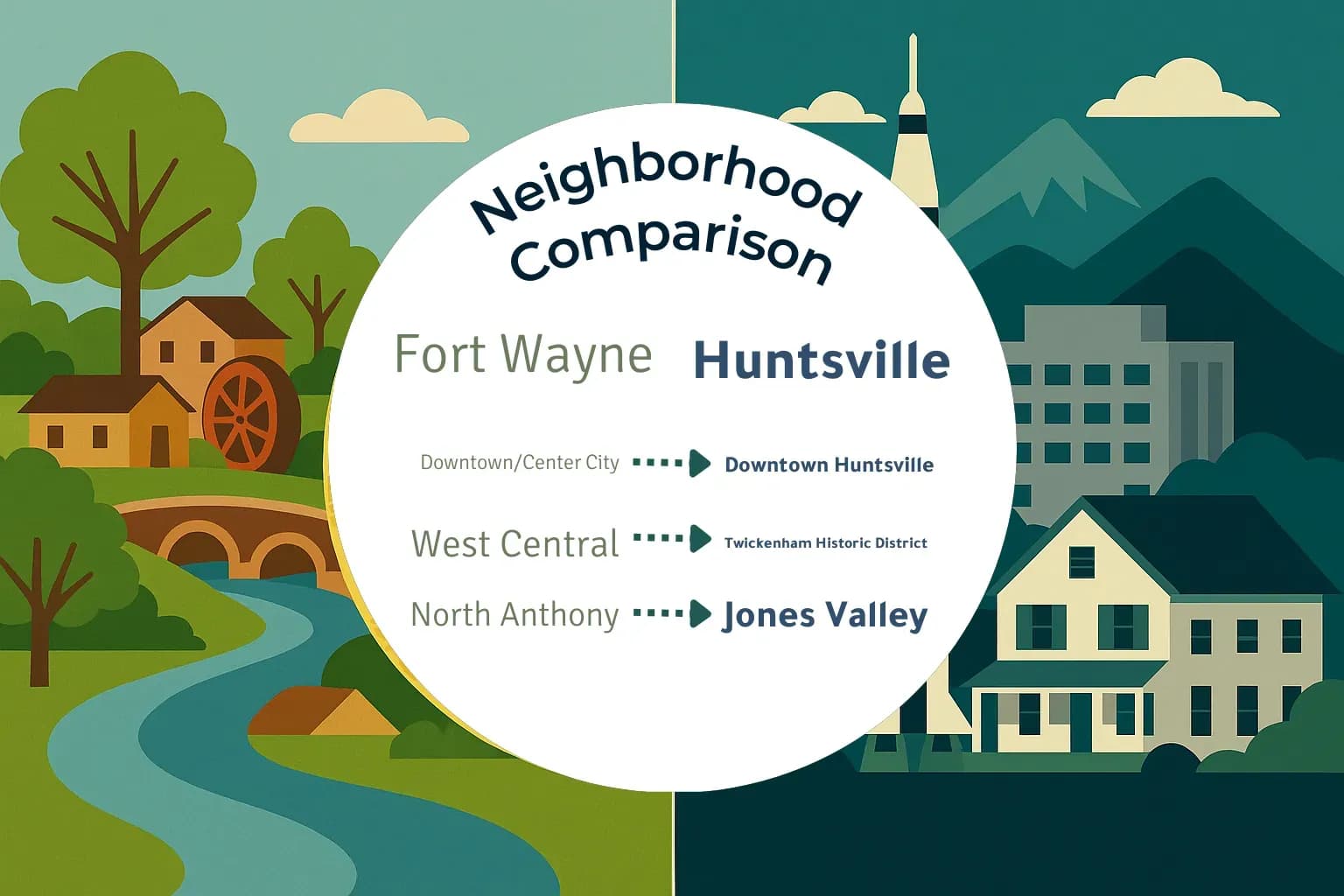 Fort Wayne vs Huntsville Neighborhood Comparison