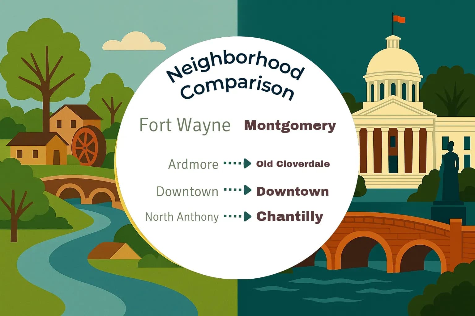 Fort Wayne vs Montgomery Neighborhood Comparison