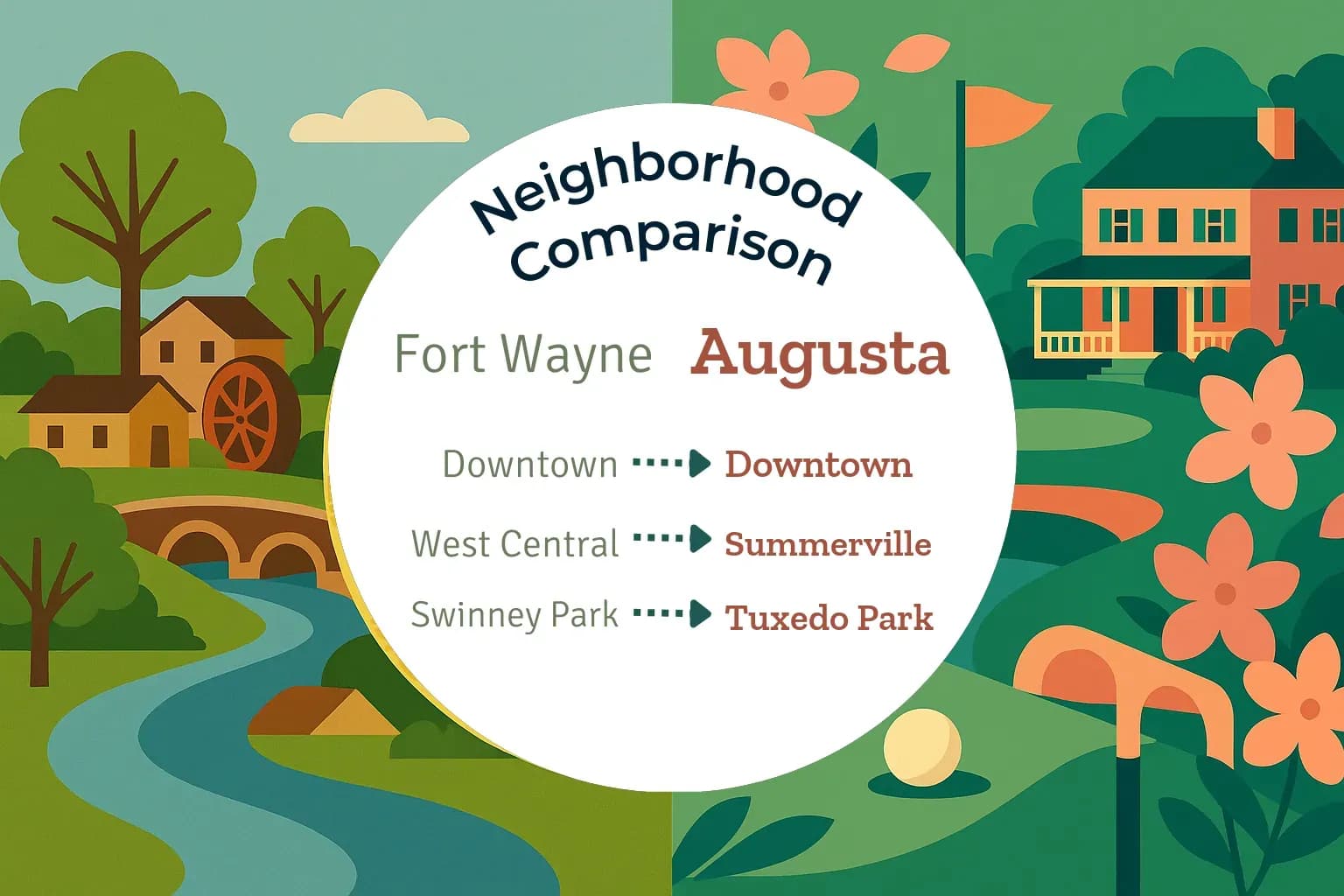 Fort Wayne vs Augusta Neighborhood Comparison