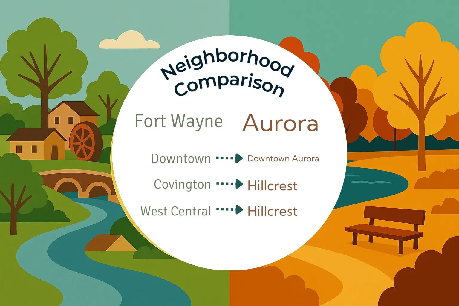 Fort Wayne vs Aurora Neighborhood Comparison