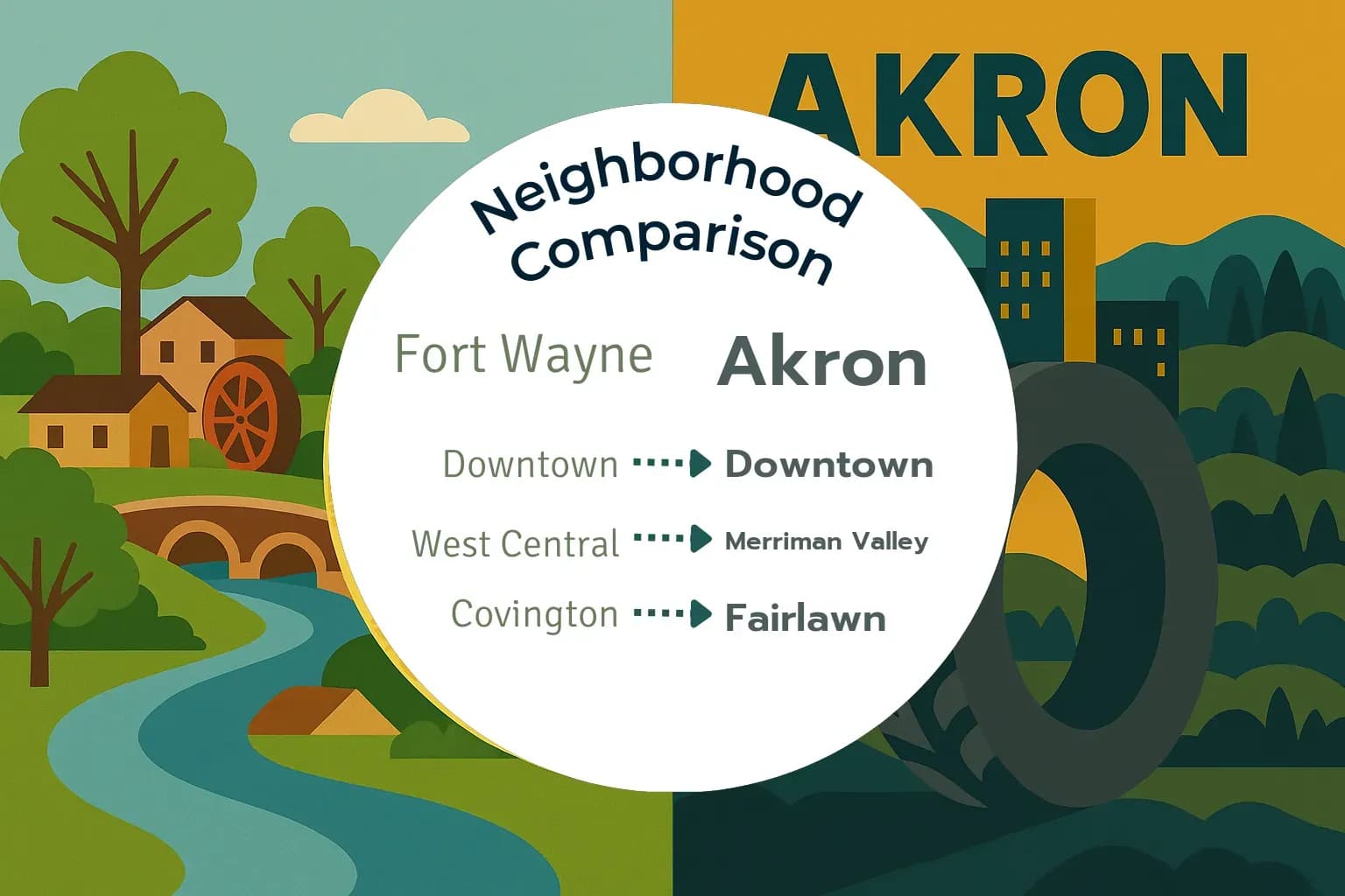 Fort Wayne vs Akron Neighborhood Comparison