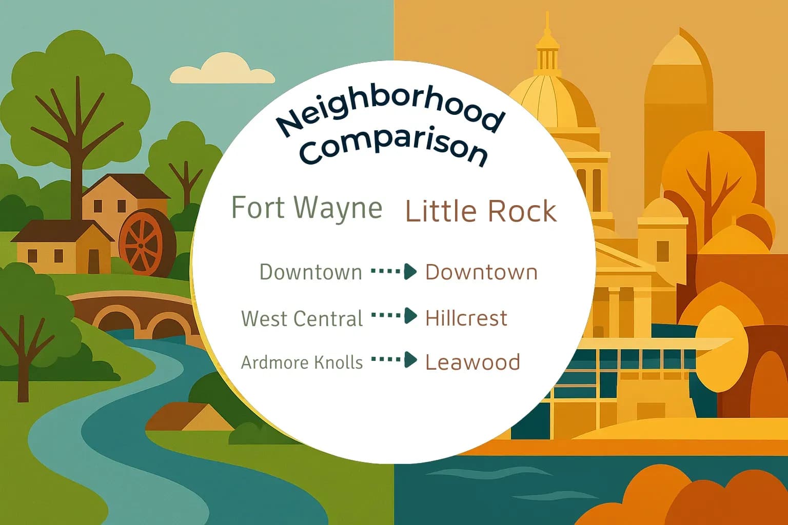 Fort Wayne vs Little Rock Neighborhood Comparison