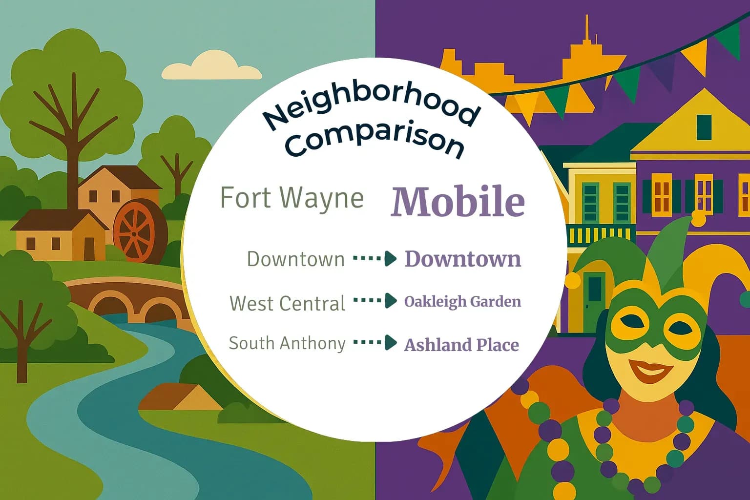 Fort Wayne vs Mobile Neighborhood Comparison