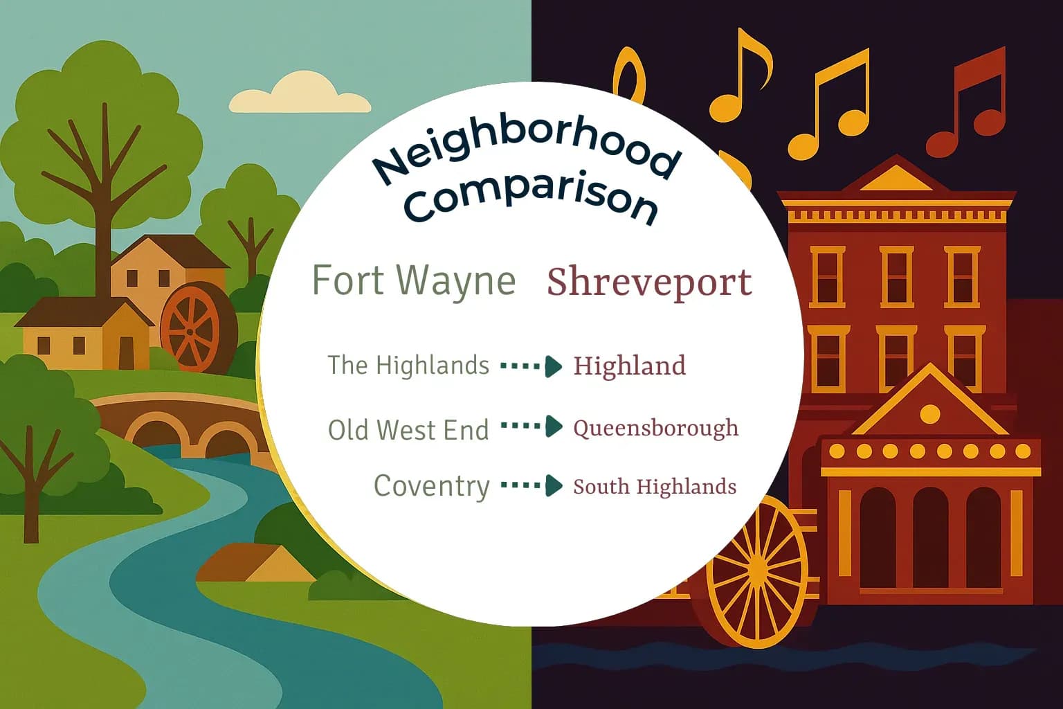 Fort Wayne vs Shreveport Neighborhood Comparison