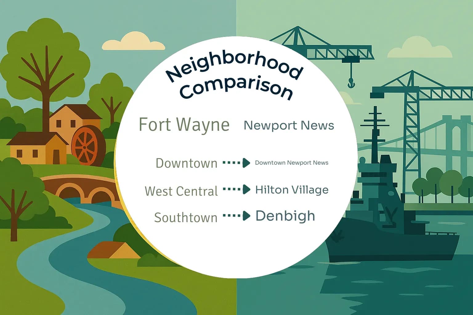 Fort Wayne vs Newport News Neighborhood Comparison