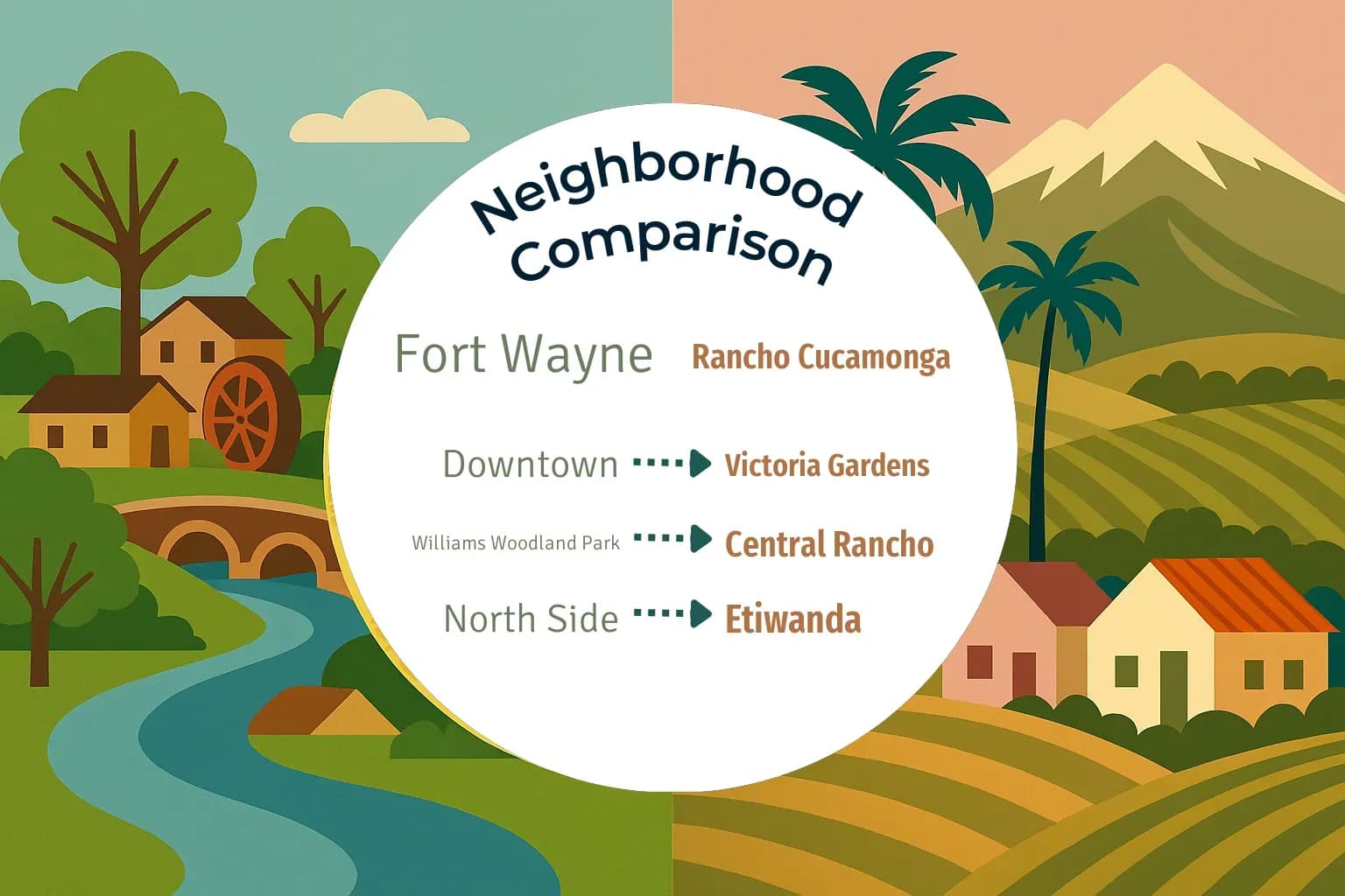 Fort Wayne vs Rancho Cucamonga Neighborhood Comparison
