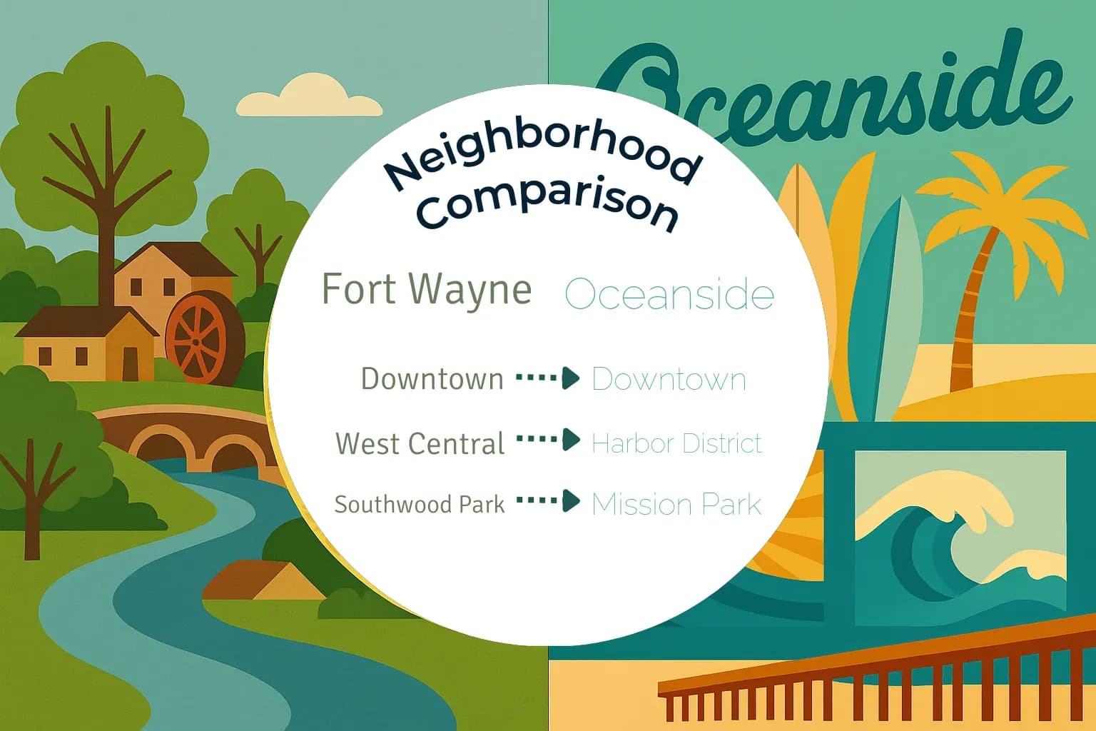 Fort Wayne vs Oceanside Neighborhood Comparison