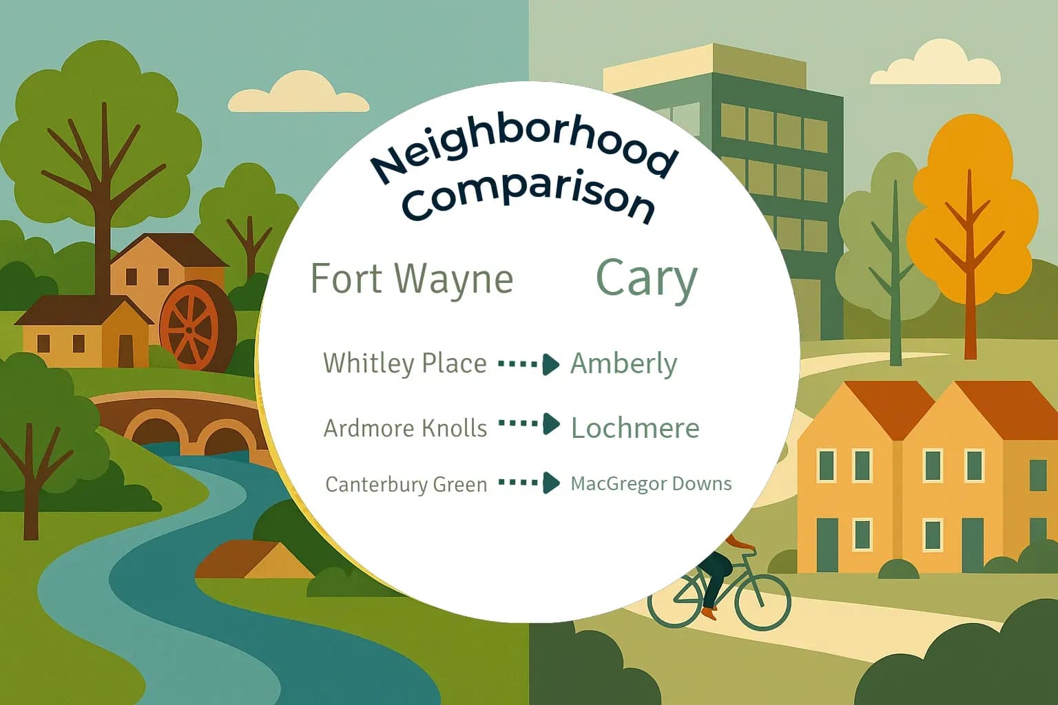 Fort Wayne vs Cary Neighborhood Comparison