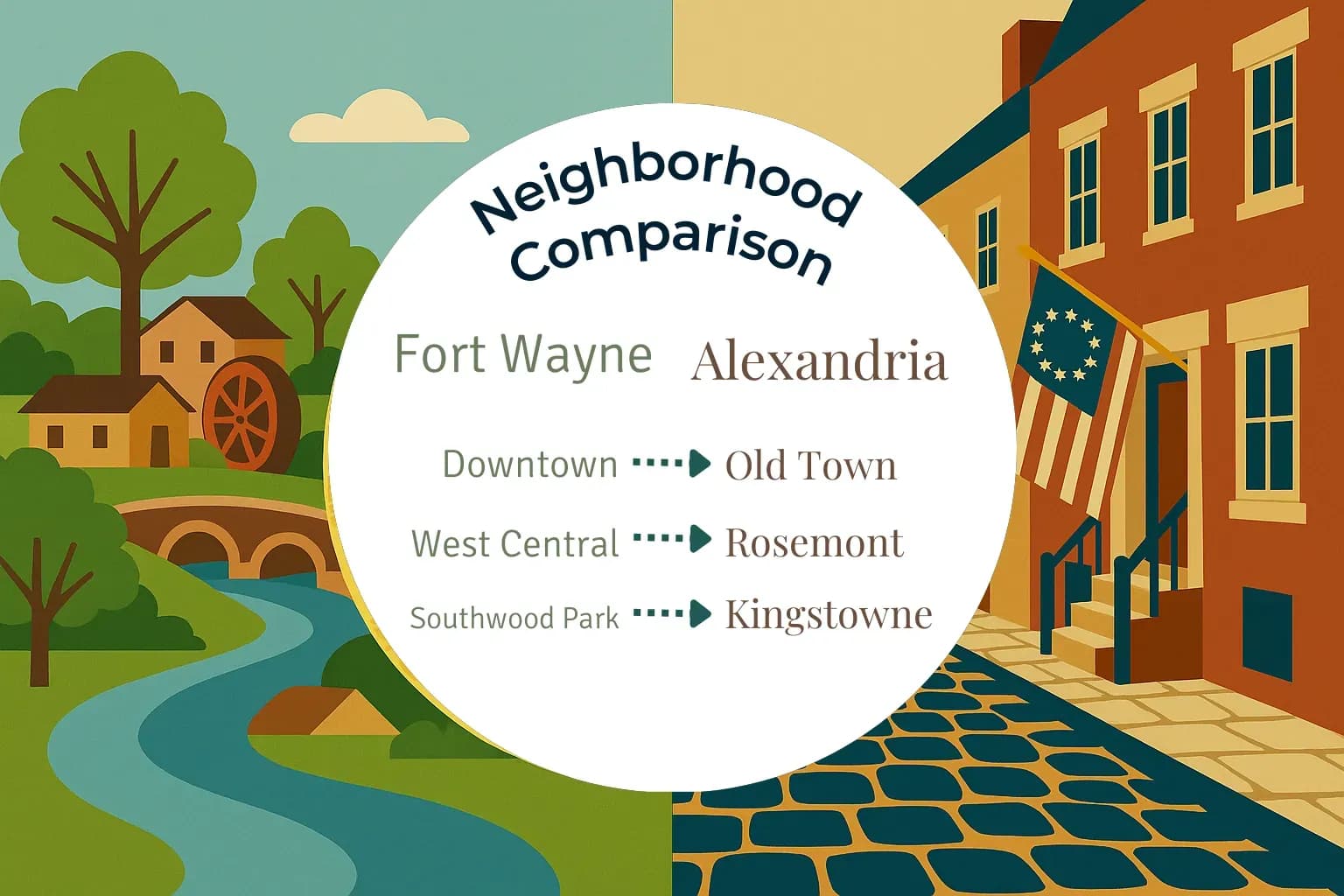 Fort Wayne vs Alexandria Neighborhood Comparison