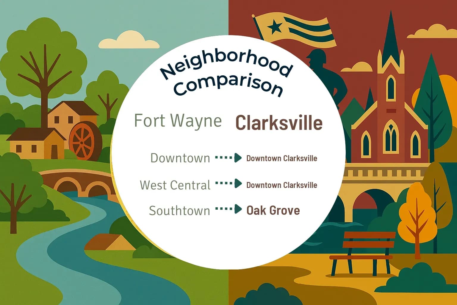 Fort Wayne vs Clarksville Neighborhood Comparison