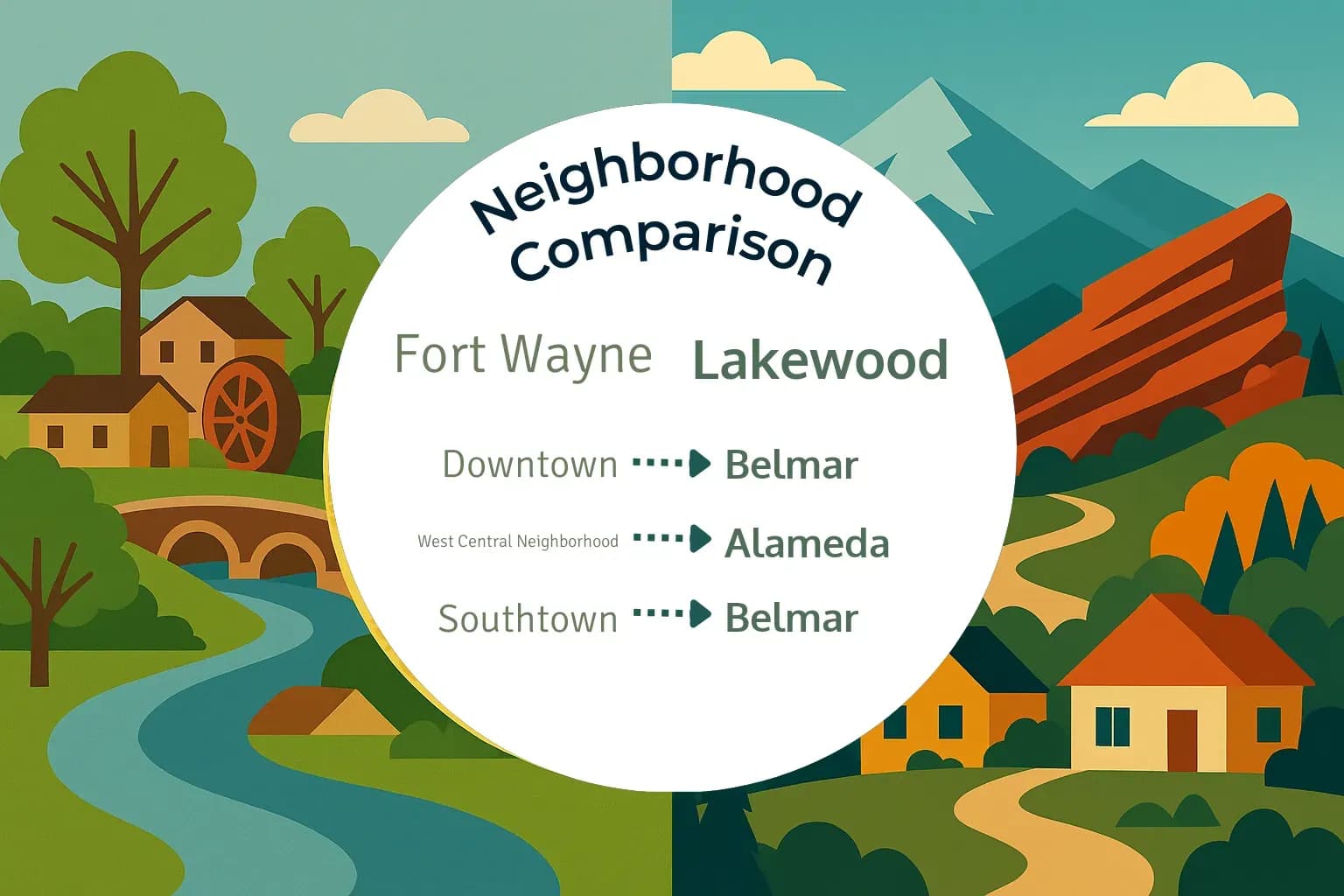 Fort Wayne vs Lakewood Neighborhood Comparison