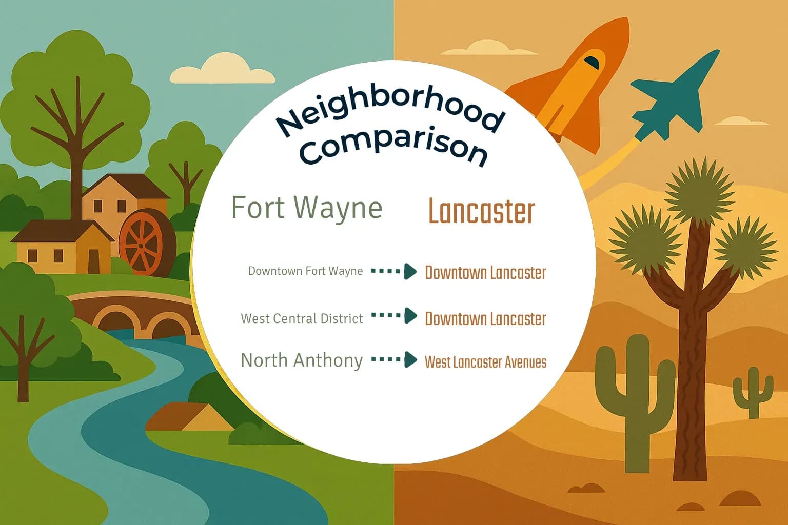 Fort Wayne vs Lancaster Neighborhood Comparison