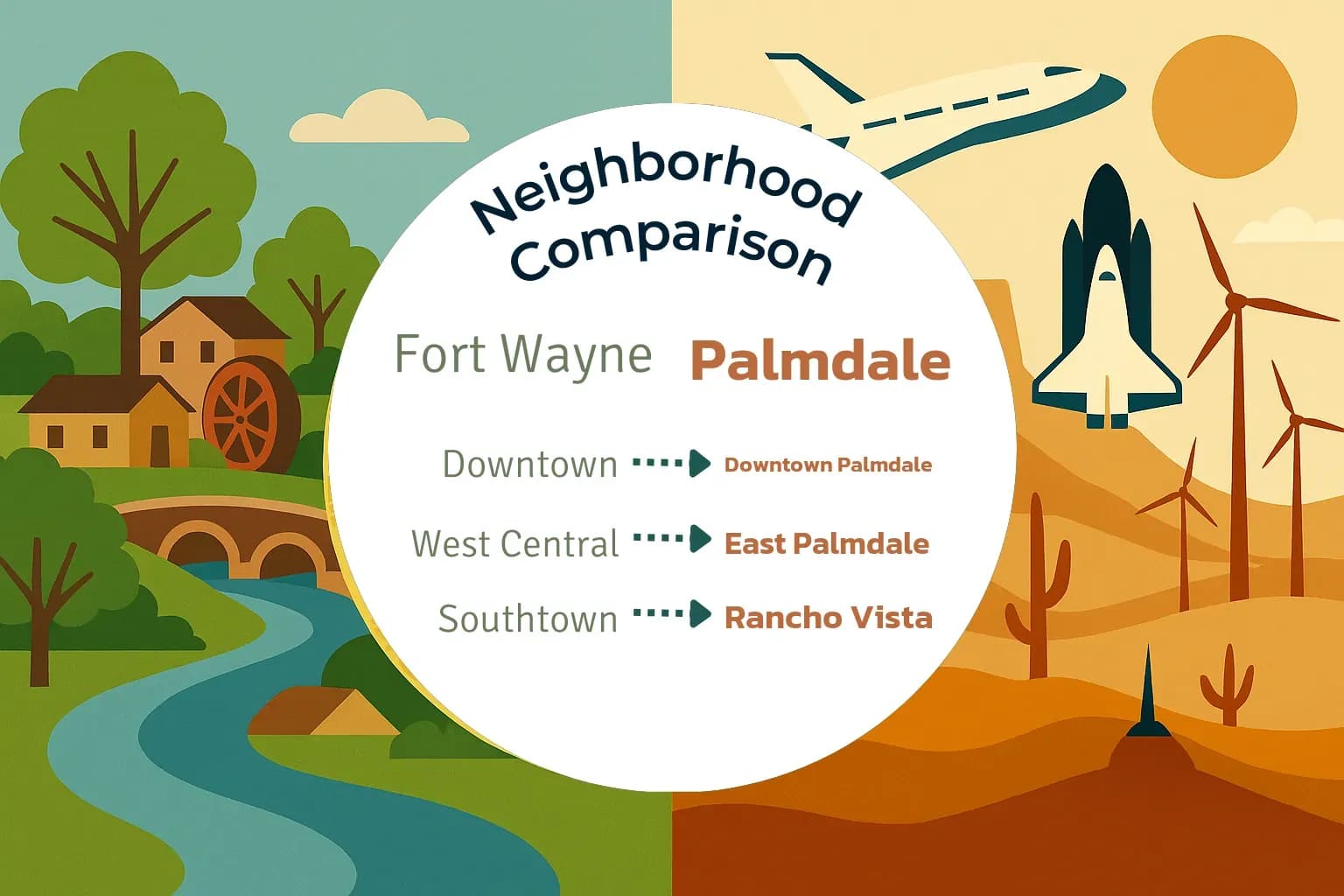 Fort Wayne vs Palmdale Neighborhood Comparison