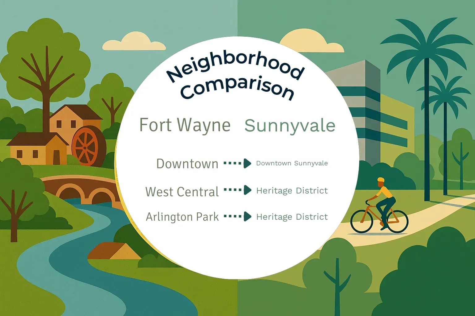 Fort Wayne vs Sunnyvale Neighborhood Comparison