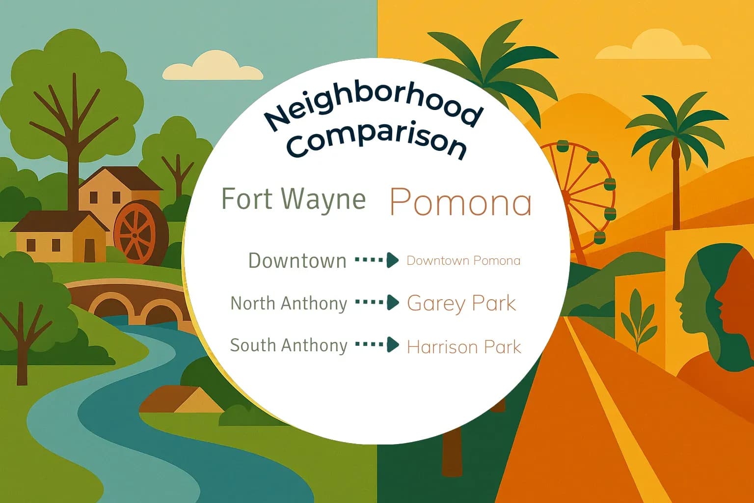 Fort Wayne vs Pomona Neighborhood Comparison