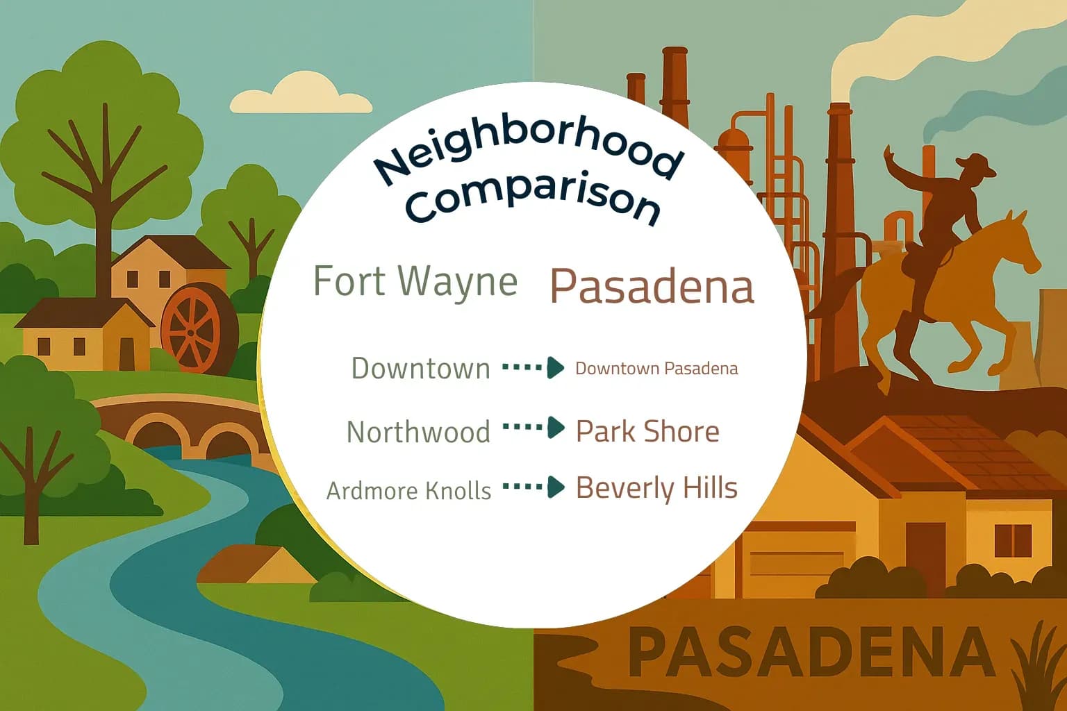 Fort Wayne vs Pasadena Neighborhood Comparison