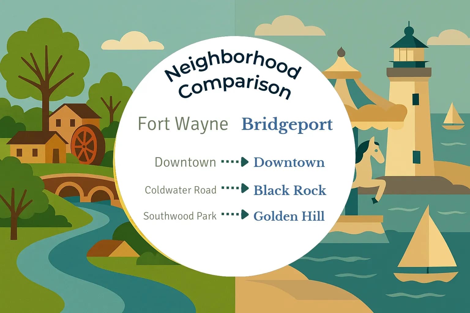 Fort Wayne vs Bridgeport Neighborhood Comparison