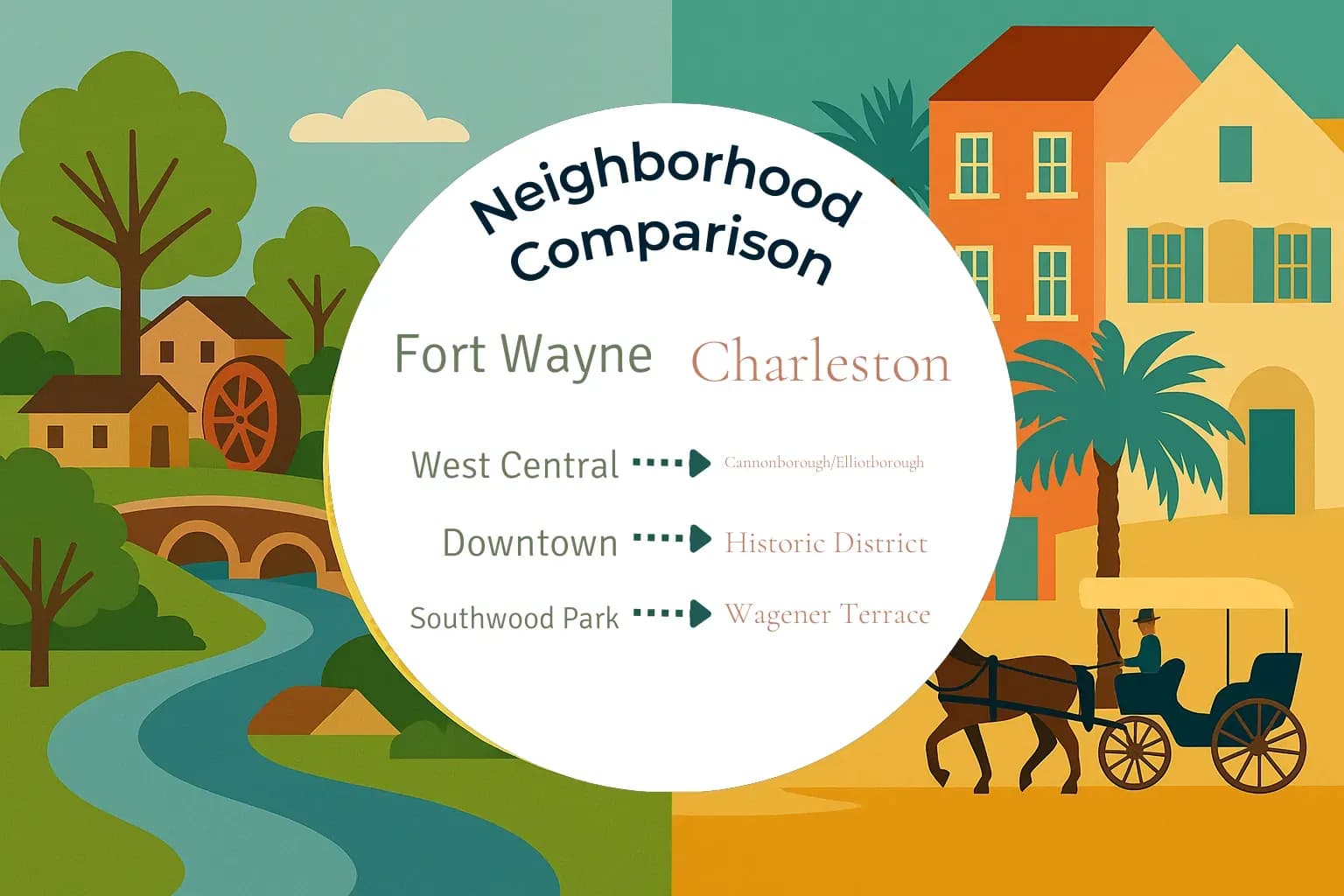 Fort Wayne vs Charleston Neighborhood Comparison