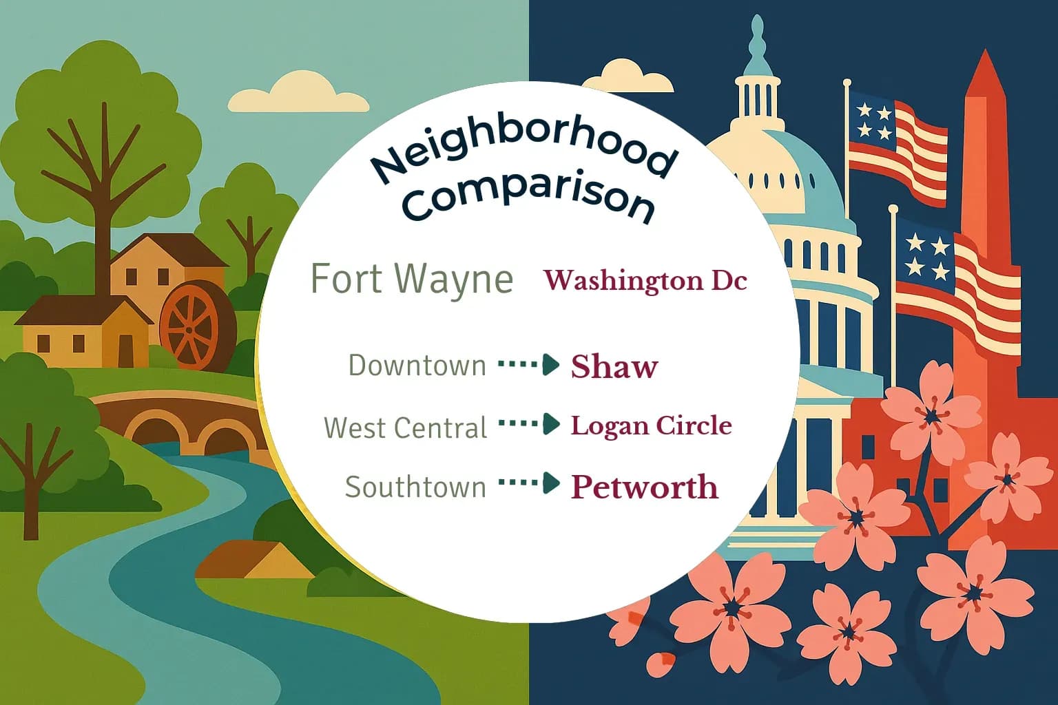 Fort Wayne vs Washington DC Neighborhood Comparison