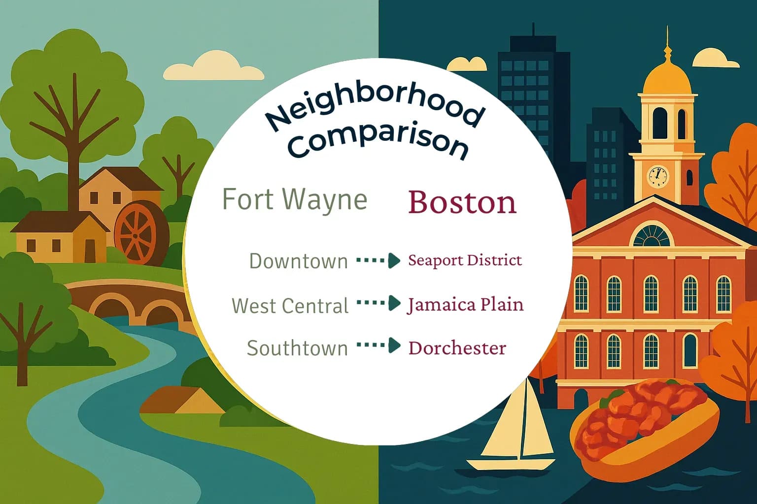 Fort Wayne vs Boston Neighborhood Comparison