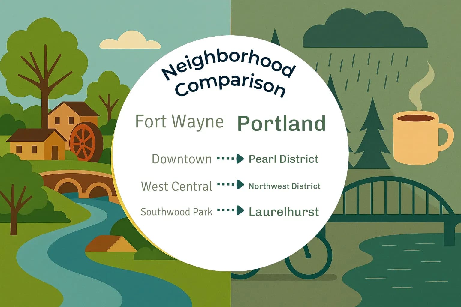 Fort Wayne vs Portland Neighborhood Comparison