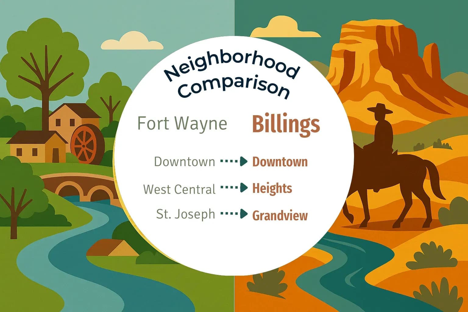 Fort Wayne vs Billings Neighborhood Comparison