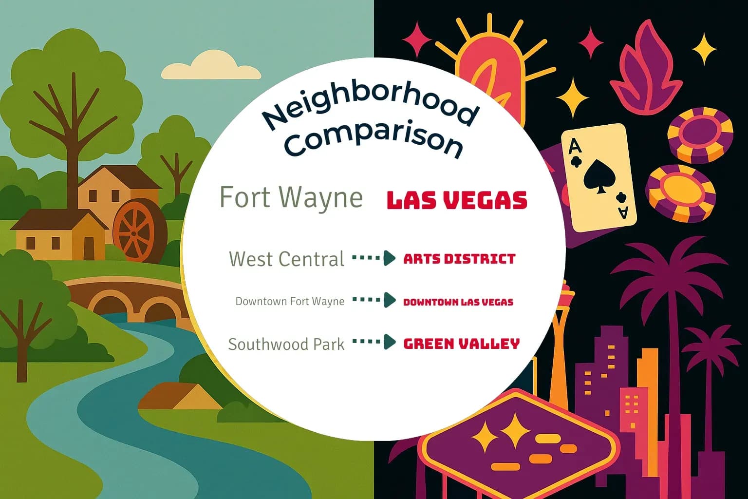 Fort Wayne vs Las Vegas Neighborhood Comparison