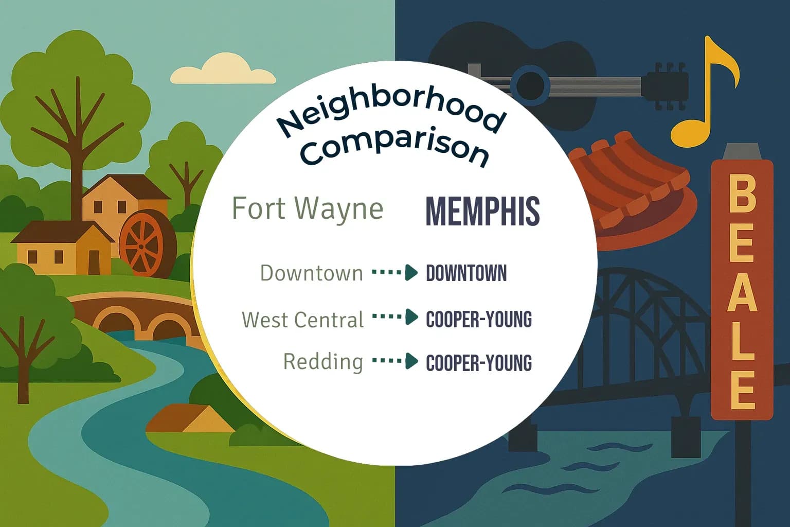 Fort Wayne vs Memphis Neighborhood Comparison