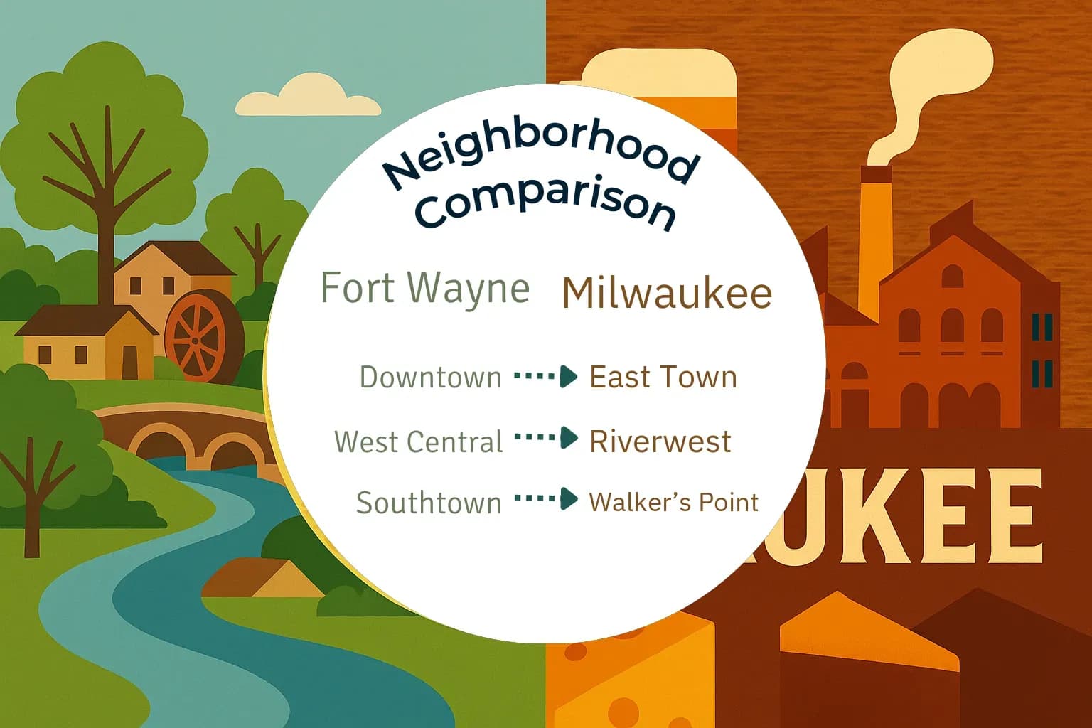 Fort Wayne vs Milwaukee Neighborhood Comparison