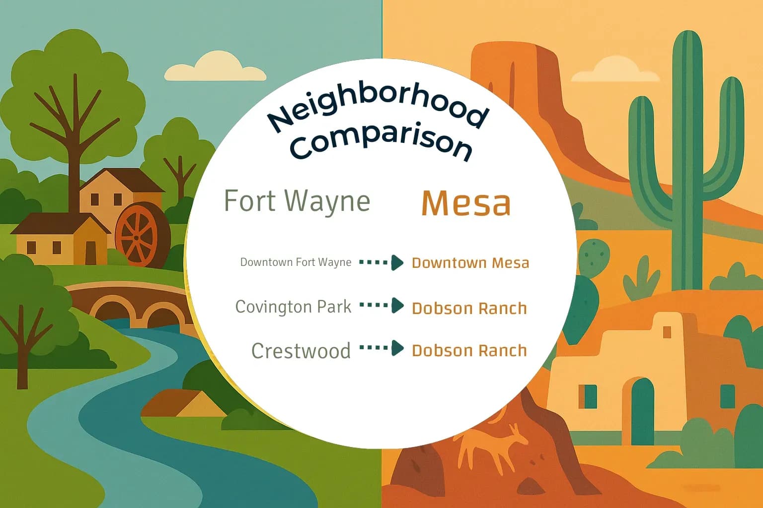 Fort Wayne vs Mesa Neighborhood Comparison