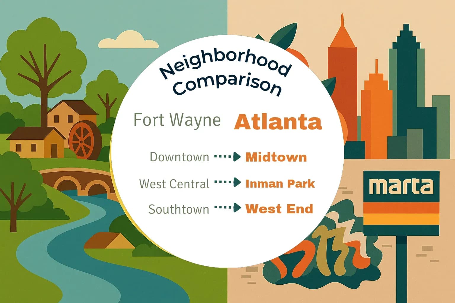 Fort Wayne vs Atlanta Neighborhood Comparison