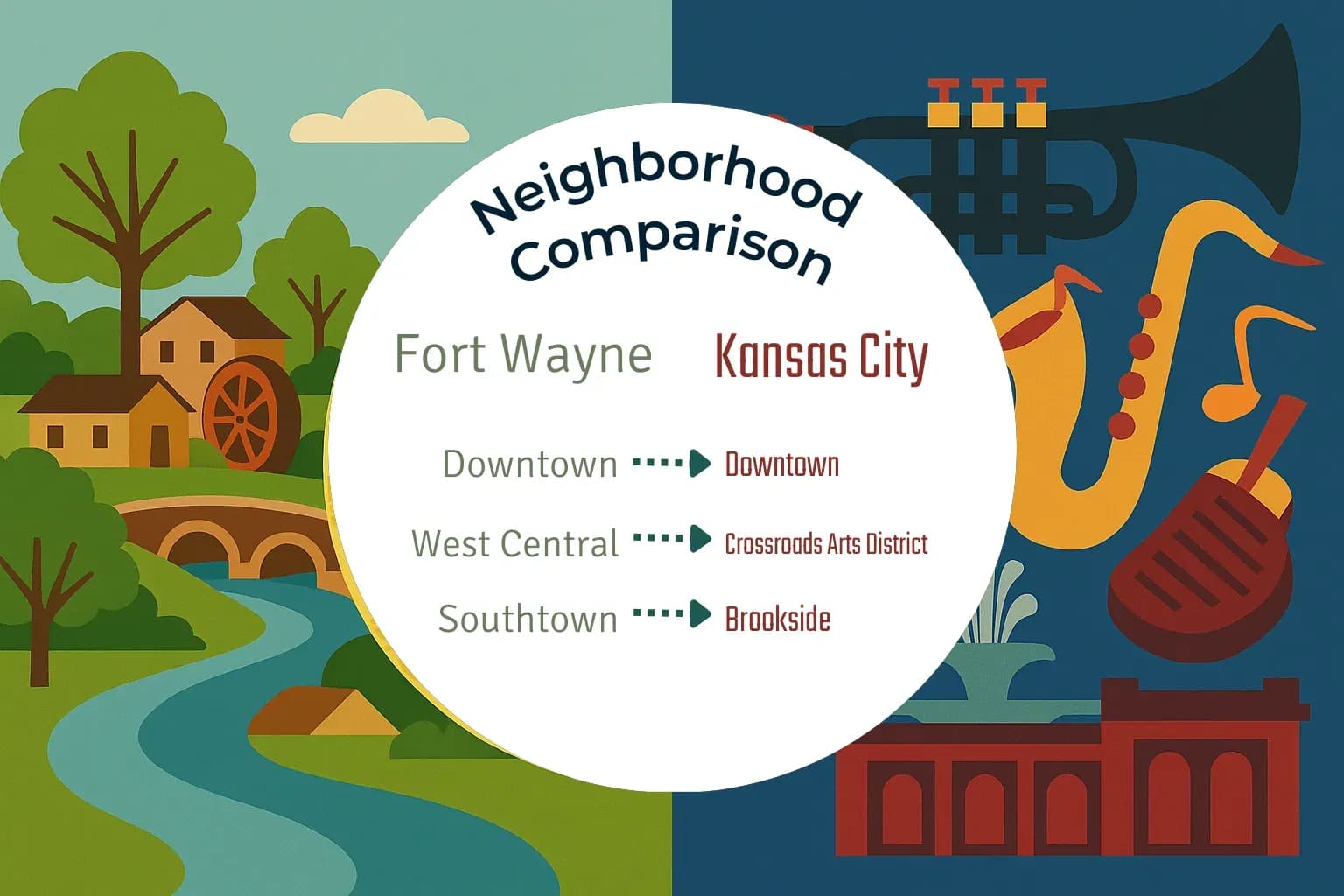 Fort Wayne vs Kansas City Neighborhood Comparison