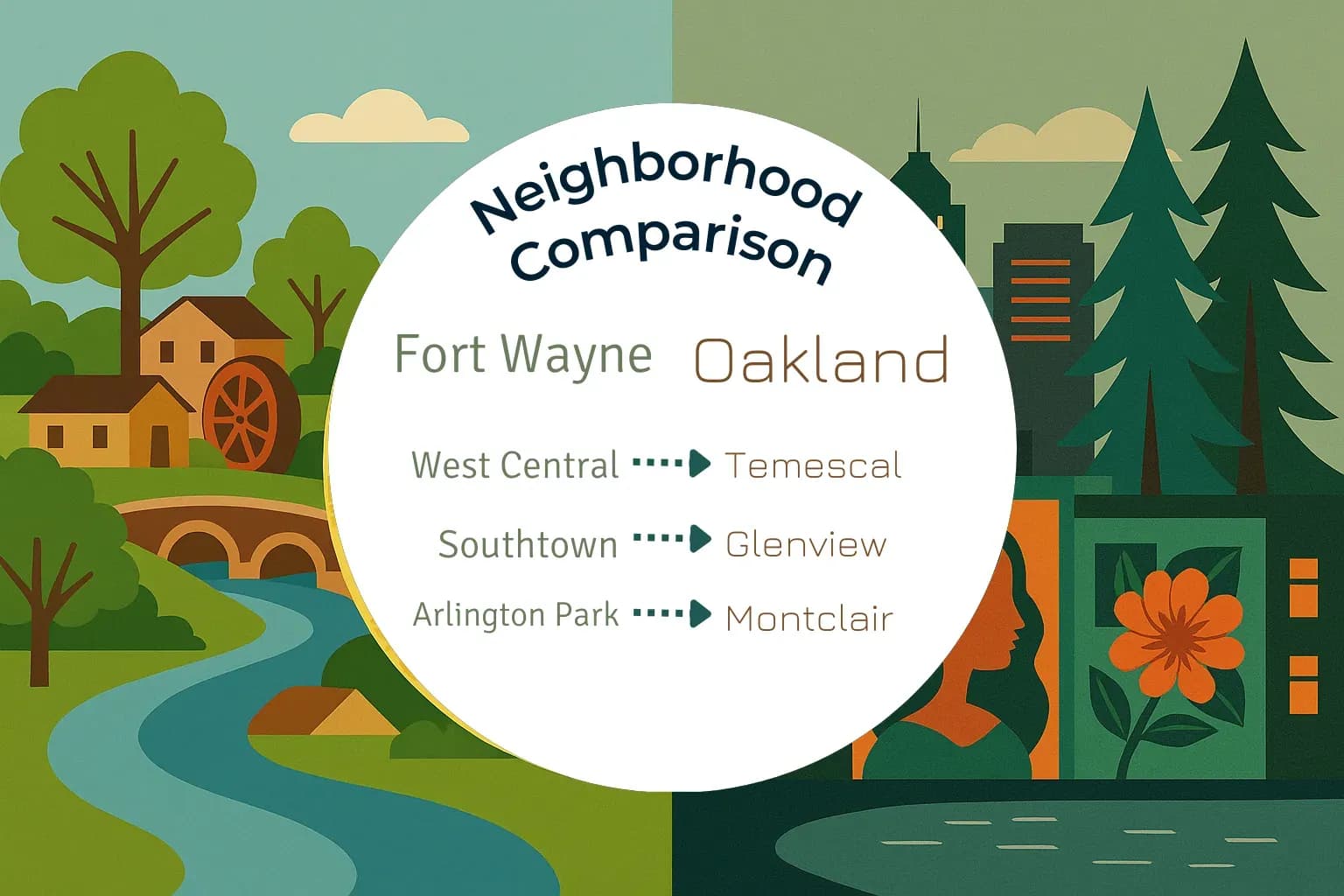 Fort Wayne vs Oakland Neighborhood Comparison