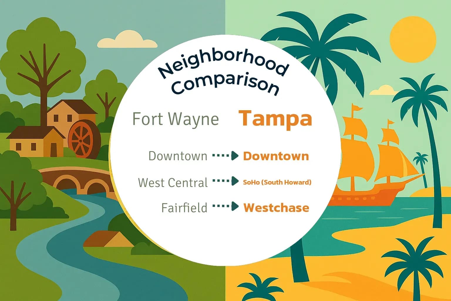 Fort Wayne vs Tampa Neighborhood Comparison