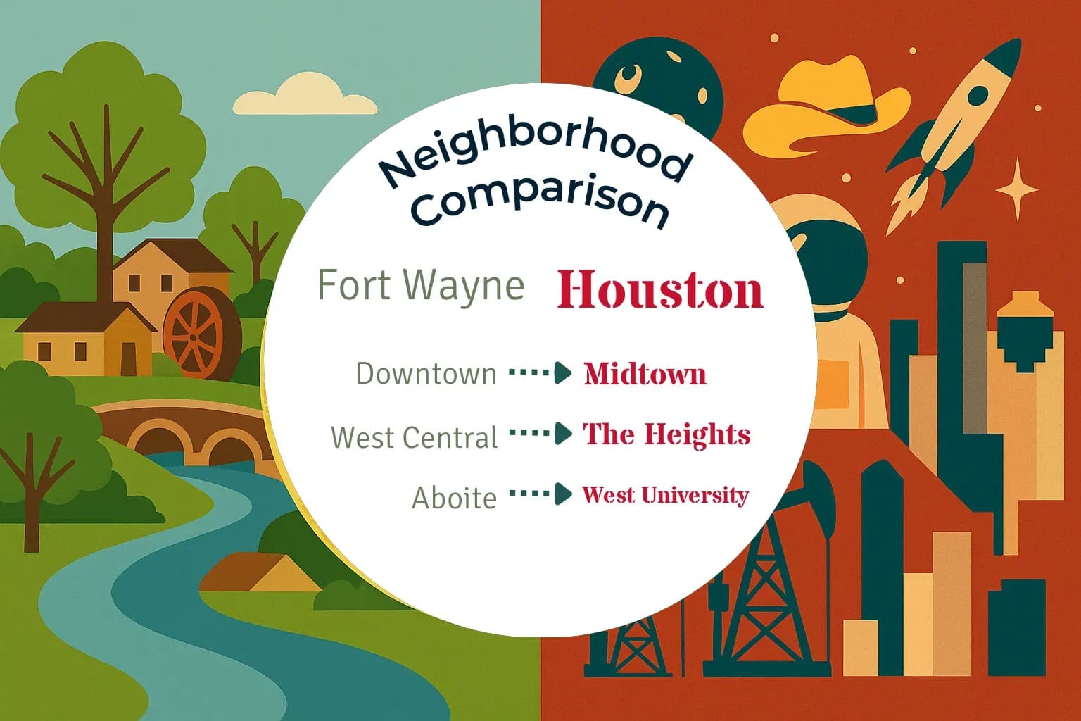 Fort Wayne vs Houston Neighborhood Comparison
